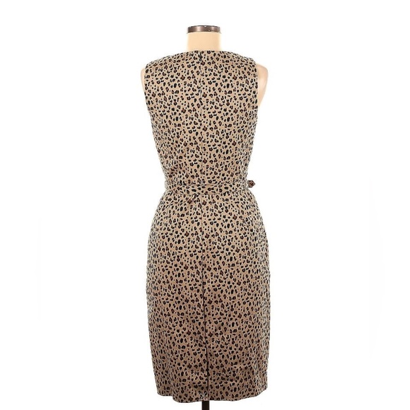 J Crew Leopard Sheath Dress size 4 - Picture 2 of 14